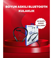 Polygold PG-100 Bluetooth 5.0 Boyun Bantlı Kulaklık – 50 Saat Konuşma Süresi Type-C Şarj