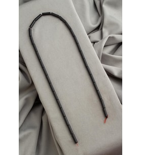 Hematit Doğal Taş Mat Siyah Silindir Kesim 4x13mm Dizi
