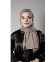 Vizon Pratik Hazır Geçmeli Tesettür Şal Örme Kumaş Taşlı Yıldız Desenli  2118Y_10