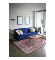 Dijital Kaymaz Yıkanabilir Kırmızı Bohem Salon Halısı Mutfak Halısı Koridor Halısı Yolluk Rectangle