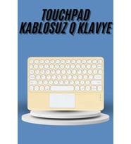 Mey İthalat® Touchpad Tüm Cihazlara Uyumlu Bluetooth Klavye Touchpad Slim Kablosuz Wifi Q Klavye