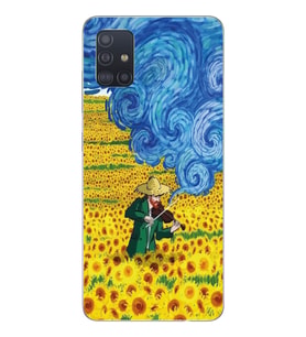 Samsung Galaxy A51 Uyumlu Vincent Van Gogh Tasarımlı Şeffaf Telefon Kılıfı