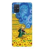 Samsung Galaxy A51 Uyumlu Vincent Van Gogh Tasarımlı Şeffaf Telefon Kılıfı