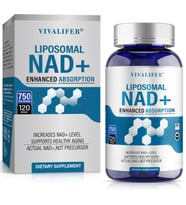 Vivalifer NAD+ & Resveratrol 750 mg  120 Capsules. usa menşei