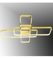 TT040-SR TT Aydınlatma Sarı Kaplama Plofonyer Led Avize (Beyaz)