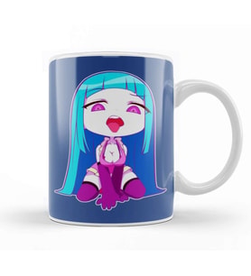 Blue Hair Me Me Me Kupa Bardak Porselen