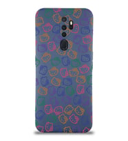 Oppo A9 2020 Uyumlu Lansman Kılıf Hello Kitty Tasarımlı İçi Kadife Kapak-Petrol Mavisi (Şeffaf)