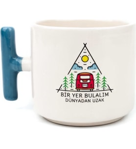 Tanem Bir Yer Bulalım Dünyadan Uzak Tasarımlı Baskılı T Kupa Bardak