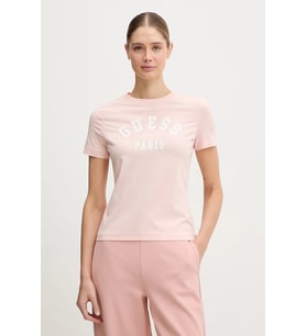Guess Anita Bisiklet Yaka Kısa Kollu Kadın Pembe T-shirt V6RI15J1314-G66E
