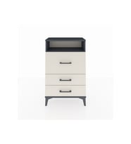 Arges Komodin Tek Raflı 3 Çekmeceli 60x30x96 Antrasit-Aytaşı
