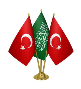 Masa Üstü Yeşil Kelimei Tevhid Bayrağı Türk Bayrağı Üçlü Pirinç Direk Masa Bayrak Seti