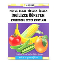 İngilizce Meyve-Sebze-Yiyecek-İçecek Ezber Kartları