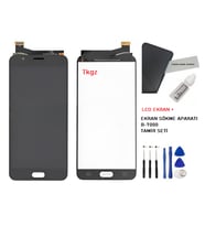 Samsung Galaxy J7 PRİME - SM-G610F Uyumlu Lcd Ekran Dokunmatik Servis Lcd SİYAH + B-7000 + TAMİR SETİ