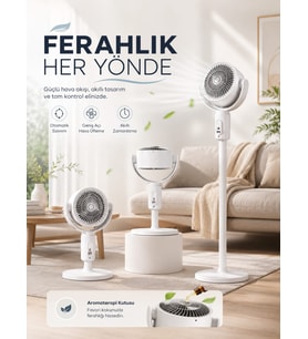 5 Kademeli Hız Ayarıyla Güçlü Ha Akışlı Dikey Vantilatör