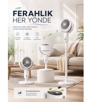 5 Kademeli Hız Ayarıyla Güçlü Ha Akışlı Dikey Vantilatör