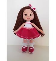 Fuşya Fatoş Bebek Amigurumi Organik Oyuncak