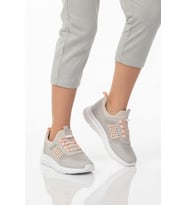 Walkway Siyah Beyaz Fileli Hafif Esnek Unisex Çocuk Spor Ayakkabı Motano F