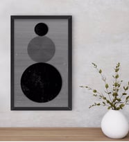 BK Home Modern Art Dekoratif Ahşap Siyah Çerçeveli Tablo-7