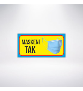 Maskeni Tak 20x10 21x28 Arkası Sticker