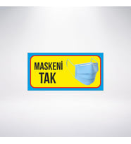 Maskeni Tak 20x10 21x28 Arkası Sticker