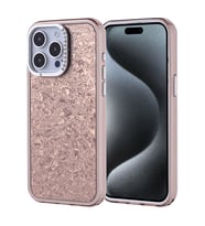 Apple iPhone 15 Pro Max Uyumlu Kılıf Taşlı Tasarımlı Zore Kapi Kapak (Gold)