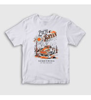 Presmono Unisex Çocuk Beyaz Something In The Orange Zach Bryan T-Shirt 472297tt