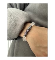 Unisex - Çok Zarif Rodonit Doğal Taşlı Bileklik  Handmade