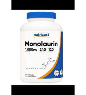 Nutricost Monolaurin 1000 mg  240 Capsul. Usa Menşei 3837 (Renksiz)