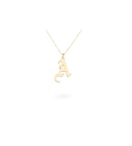 DKMN Gümüş El Yazısı Harfli 925 Ayar Gümüş Kolye (Gold)