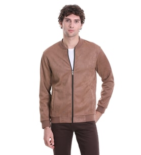 Hatemoğlu Taba Regular Fit Düz Bomber Yaka Mevsimlik Mont