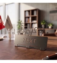 Mova Dizayn Kişiye Özel Hediyelik Ofis Için Sağlık Çalışanlarına Özel Tasarımlı Metal Masaüstü Isimlik (Siyah)