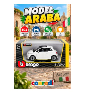 22106 Burago 1:24 Fiat 500 2007 Model Araba