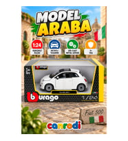 22106 Burago 1:24 Fiat 500 2007 Model Araba