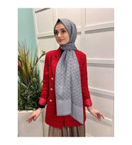 Elegance Monogram Şal 1090100 Gri İE1090100