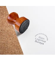 Kırmızı Sandal Ağacı Ahşap Mühür 40mm Çap Çok Özel Bir Hediye