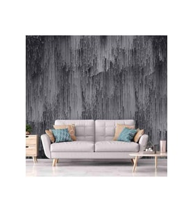 Dreamwall 3D Çizgili Neon Işık Desenli Isı Ve Ses Yalıtımlı Sağlıklı Tekstil Duvar Kağıdı (Siyah)