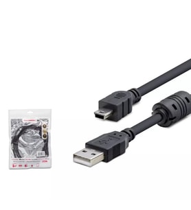 Hadron HDX7538 USB Mini V3 5-Pin to USB Kablo 1.5 Metre Siyah
