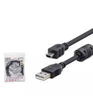 Hadron HDX7538 USB Mini V3 5-Pin to USB Kablo 1.5 Metre Siyah