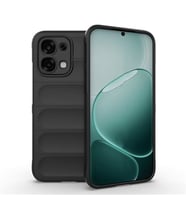 Coverzone Oppo A6 Pro İle Uyumlu Kılıf TPU Oyuklu Arka Yüzey Z-Etnik Esnek Silikon Kapak Phone 4A için O-tto Prime Silikon Kılıf Koyu Siyah