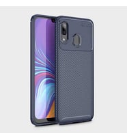 Samsung Galaxy A30 Kılıf Esnek Soft Karbon Tasarım Legion Serisi (Lacivert)
