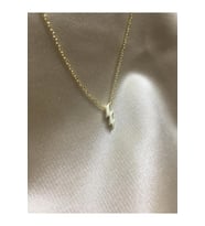 Kadın 925 Ayar Gümüş Şimşek Kolye (Gold)
