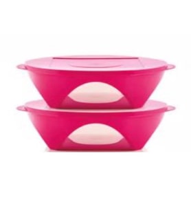 TUPPERWARE TUTKU SERVİS KABI 2,5 L PEMBE 2Lİ