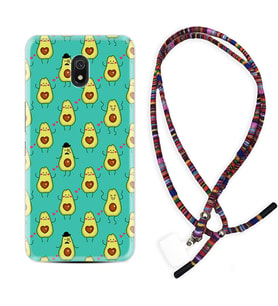 Xiaomi Redmi 8A 8 Pro 9C 9T 10C 11T Pro Kılıf Boyun Asklı Rasta Silikon Oynayan Avokadolar 1770