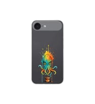 iPhone 17 Air ile uyumlu Splash ahtapot tasarımlı şeffaf silikon kılıf