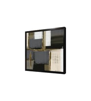 Gri Yeşil Dekoratif Soyut Çerçeveli Mdf Tablo