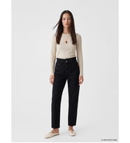 LCWAIKIKI Classic Siyah Beli Lastikli Slim Fit Kadın Jean Pantolon