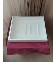 40x50 Cm Beyaz Çift Fotoğraf Bölümlü Çerçeve! İsimsiz+Ledsiz! Gül Anı Çerçevesi