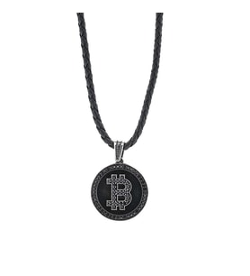 Bitcoın  925 Ayar Gümüş Erkek Kolye