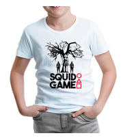 Squid Game - Red Light Beyaz Çocuk Tshirt