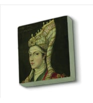Hürrem Sultan (Portre çizim, Titian) Baskılı Doğaltaş  Magnet(KRT-095)Buzdolabı Süsü